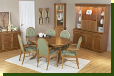 Wall units, dressers, display cabinets and sideboards with matching dining tables and chairs